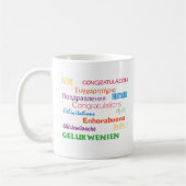 Félicitations dans beaucoup de langues Mug (Gauche)