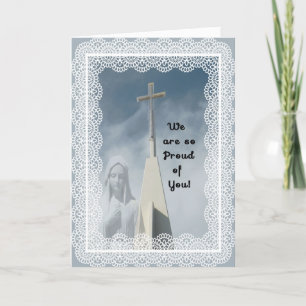 Félicitations d'être devenu une carte de religieus