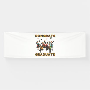 Félicitations Diplômé Bannière Vinyle 2.5x8