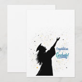 Félicitations Diplômé : Bonne carte d'études (Devant / Derrière)