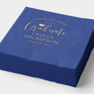 Félicitations Diplômé Elégant Royal Blue & Gold