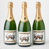 Félicitations Diplômé Étiquette de vin mousseux (Bouteilles)