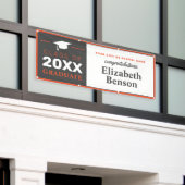 Félicitations Diplômé Personnalisé Bannière Orange (Bâtiment extérieur)