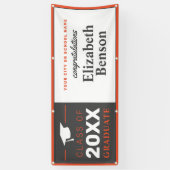 Félicitations Diplômé Personnalisé Bannière Orange (Vertical)