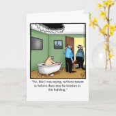 Félicitations Drôle Condo / Carte Appartement (Fleur jaune)