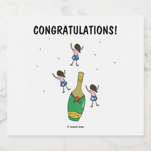 Félicitations Étiquette de la campagne (Étiquettes simples)