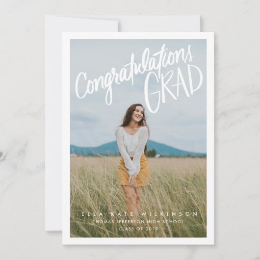 Félicitations Faire-part de graduation (Devant)