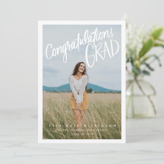 Félicitations Faire-part de graduation (Debout devant)