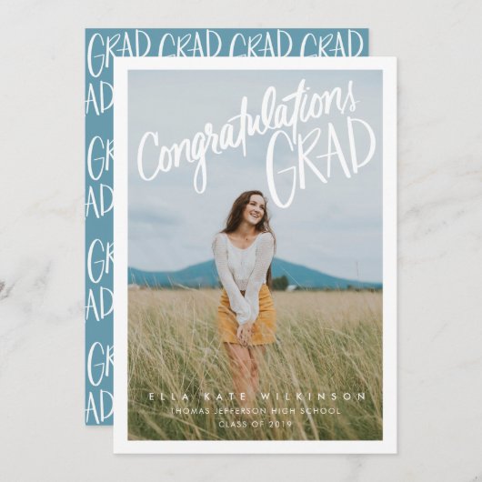 Félicitations Faire-part de graduation (Devant / Derrière)