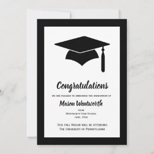 Félicitations Faire-part d'obtention du diplôme