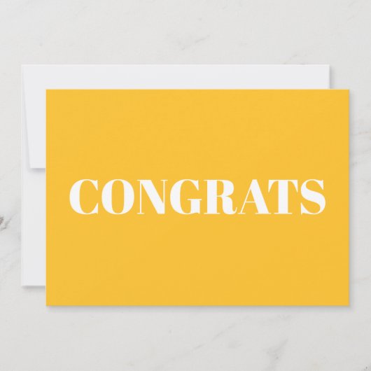 Félicitations, Félicitations carte blanche jaune o (Devant)