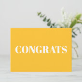 Félicitations, Félicitations carte blanche jaune o (Debout devant)