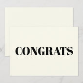 Félicitations, Félicitations, Carte moderne ivoiri (Devant / Derrière)