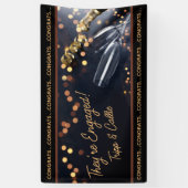 Félicitations fiançailles à la bannière Couple (Vertical)