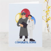 FÉLICITATIONS FILS!!! CARTE (Fleur jaune)