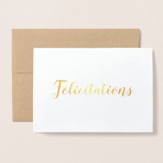 Félicitations French Gefelicitations Brush Script Folie Kaarten