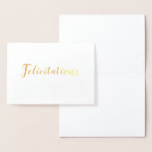 Félicitations French Gefelicitations Brush Script Folie Kaarten (Display)