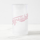 Félicitations Frosted Glass Beer Mug (Centre)