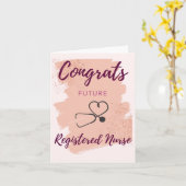 Félicitations Futur Infirmière inscrite Carte (Fleur jaune)