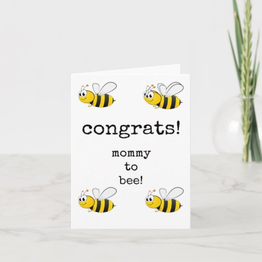 Félicitations, future maman, carte de congé de mat (Devant)