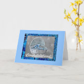 Félicitations Garçon, 5" x 7" Pliée Nouvelle Carte (Fleur jaune)