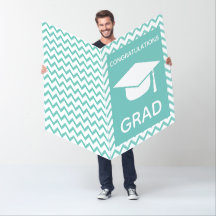 Félicitations géantes Grd Aqua Chevron Card