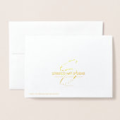 Félicitations Gold Foil - Carte de félicitations (Derrière avec enveloppe)