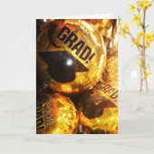 "FÉLICITATIONS GRAD ! Ballons" Carte de Félicitati (Fleur jaune)