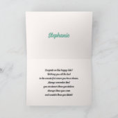 Félicitations Grad. Carte florale moderne personna (Intérieur)