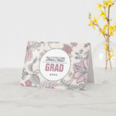 Félicitations Grad. Modèle floral personnalisé (Fleur jaune)
