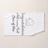 Félicitations graduation ajouter nom année de text (Serviette à main)