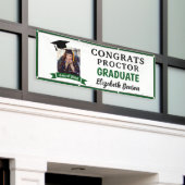 Félicitations Gradué sur mesure bannière Green Gre (Bâtiment extérieur)