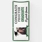 Félicitations Gradué sur mesure bannière Green Gre (Vertical)