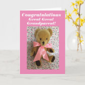 Félicitations Grand Grand grand-parent carte (Fleur jaune)