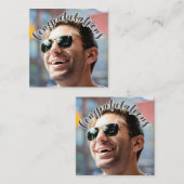 FÉLICITATIONS Grey TEXTE DE SUPERPOSITION Carte de (Devant / Derrière)