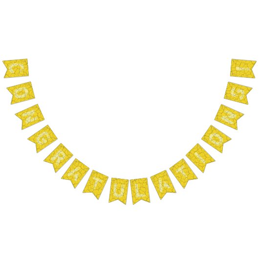 Félicitations Jaunes Craquées Drapeaux du Bunting  (Tout)