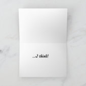 Félicitations...Je pense ! Carte mariage (Intérieur)