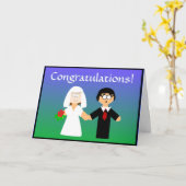 Félicitations...Je pense ! Carte mariage (Fleur jaune)