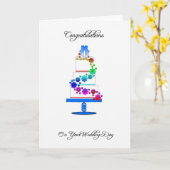 félicitations lesbienne Carte de voeux avec mariag (Fleur jaune)