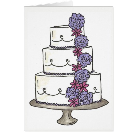 Félicitations Mariage Anniversaire Floral Cake (Devant)