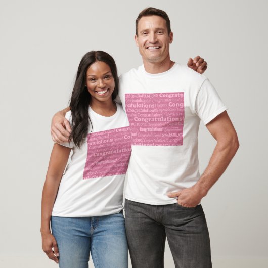 Félicitations mariages En T-Shirt Rose (Unisexe)