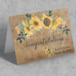 Félicitations Mariages personnalisées Rustic Wood<br><div class="desc">This design created though digital art. It may be personalized in the area provide or customizing by choosing the click to customize further option and changing the name, initials or words. Donc, change le texte color and style or delete the text for an image only design. Contact me at colorflowcreations@gmail.com...</div>