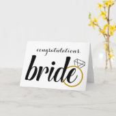 Félicitations, Mariée - Carte Fête des mariées (Fleur jaune)