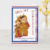 Félicitations militaires vintages Carte militaire (Fleur jaune)