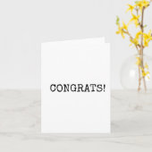 Félicitations, Minimaliste, Texte, Carte (Fleur jaune)