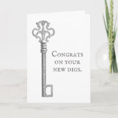 Félicitations New Home Funny Modèle Vintage (Devant)