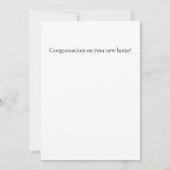 Félicitations Nouveau Accueil Carte de voeux Appar (Dos)