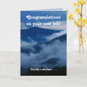 Félicitations Nouvelle carte de motivation de trav (Fleur jaune)