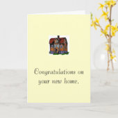 Félicitations nouvelle maison - Carte de voeux (Fleur jaune)