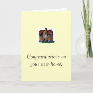 Félicitations nouvelle maison - Carte de voeux